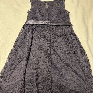 Simply Liliana Plum Lace Midi Dress